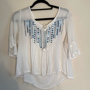 Aeropostale Sheer Bohemian Style Top